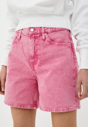 Шорты джинсовые Calvin Klein Jeans. Цвет: розовый