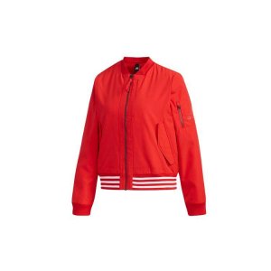WV 3S Повседневная спортивная тканая куртка с полной молнией Женские куртки Energy-Red FI9270 Adidas