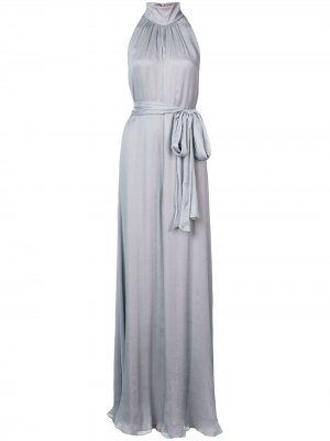 Длинное платье VOZ. Цвет: серый