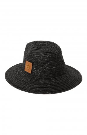 Соломенная шляпа Dahlia LÉAH. Цвет: чёрный