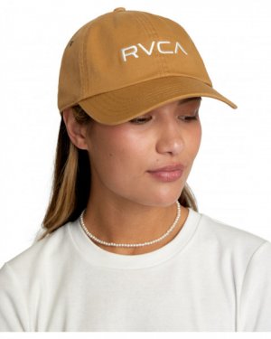 Женская Бейсболка Staple Dad Hat RVCA. Цвет: светло-коричневый