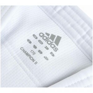 Кимоно для дзюдо без пояса, сертификат IJF, размер 145, белый adidas. Цвет: белый