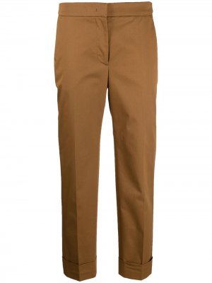 Укороченные брюки строгого кроя Pt01. Цвет: коричневый