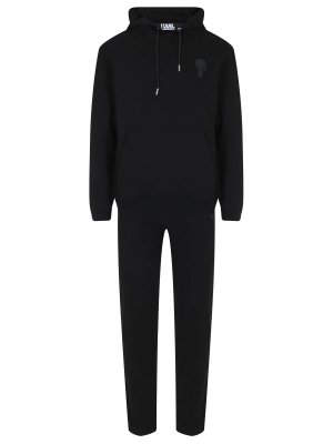 Костюм хлопковый KARL LAGERFELD. Цвет: черный