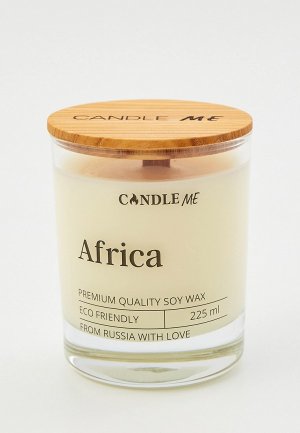 Свеча ароматическая Candle Me Africa с деревянным фитилем, 225 мл. Цвет: белый