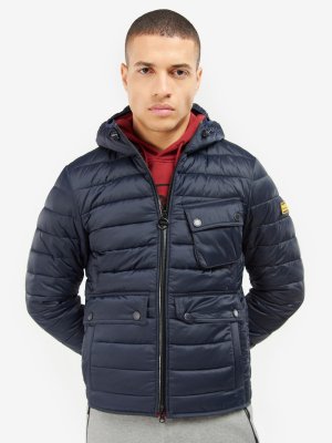 Утепленная куртка International Ouston, темно-синяя Barbour