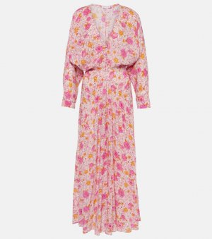 Платье макси ilona с цветочным запахом , розовый Poupette St Barth
