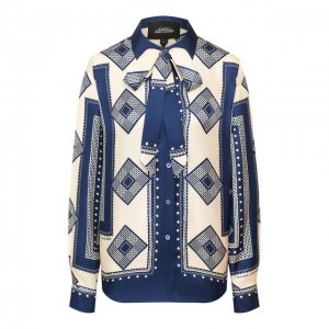 Шелковая блузка Marc Jacobs Runway. Цвет: синий