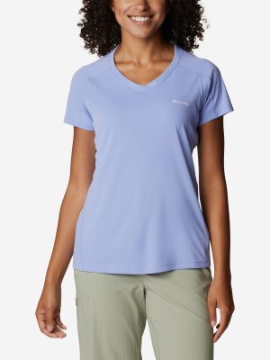 Футболка женская Zero Rules Short Sleeve Shirt, Фиолетовый, размер 48 Columbia. Цвет: фиолетовый