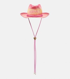 Ковбойская шляпа с логотипом , розовый Versace