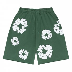 Джинсовые шорты Cotton Wreath, цвет Зеленый Denim Tears