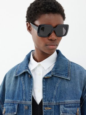 Массивные квадратные солнцезащитные очки из ацетата , черный Celine Eyewear