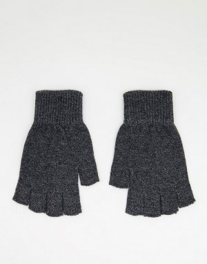 Черно-серые перчатки без пальцев -Серый ASOS DESIGN
