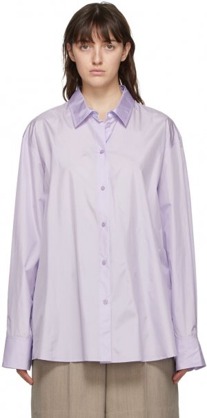 Purple Silk Oversized Shirt Nina Ricci. Цвет: u3095 parma