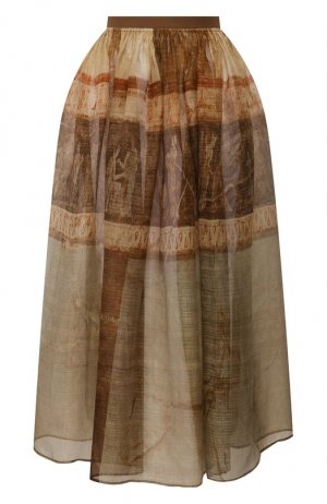 Шелковая юбка Uma Wang. Цвет: бежевый
