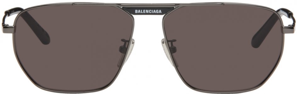 Солнцезащитные очки Gunmetal Tag 2.0 Navigator Balenciaga