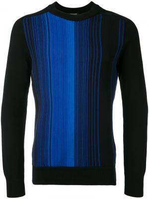 Полосатый пуловер Balmain. Цвет: чёрный