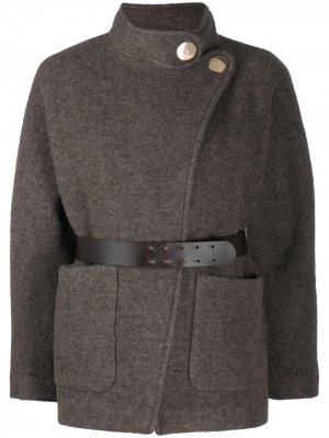 Пальто Calvi асимметричного кроя Ba&Sh. Цвет: коричневый