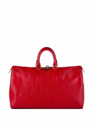 Дорожная сумка Keepall 45 1995-го года Louis Vuitton. Цвет: красный