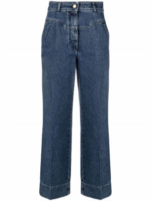 Широкие джинсы с завышенной талией Alberta Ferretti. Цвет: синий