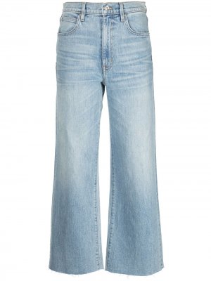 Укороченные джинсы Grace с завышенной талией Slvrlake. Цвет: синий