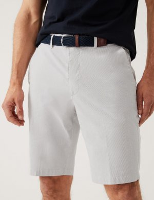 Эластичные шорты чинос в полоску с поясом Marks & Spencer