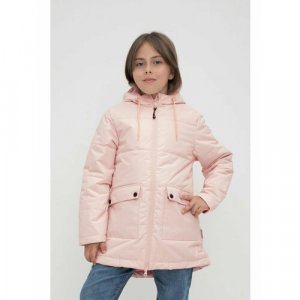 Пальто , размер 140-146, розовый crockid. Цвет: розовый