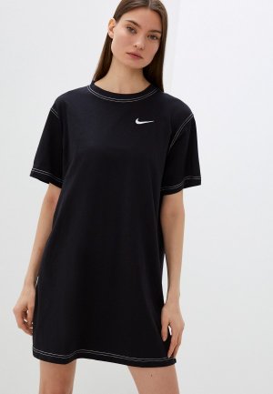 Платье Nike W NSW SWSH SS DRESS. Цвет: черный