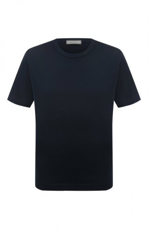 Хлопковая футболка Cortigiani. Цвет: синий