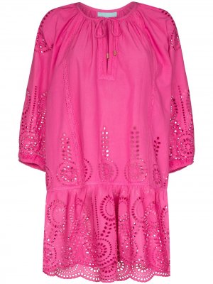 Пляжное платье с английской вышивкой Melissa Odabash. Цвет: розовый