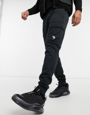 Черные спортивные брюки с линзой в армейском стиле C.P. Company-Черный C.P Company