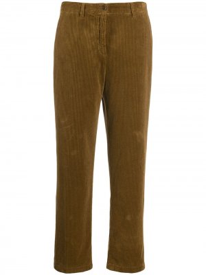 Вельветовые брюки прямого кроя Aspesi. Цвет: коричневый
