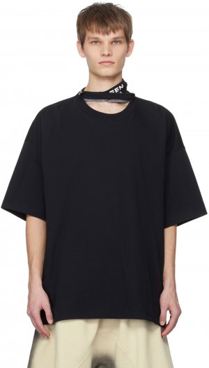 Черная футболка с тройным воротником , цвет Evergreen vintage black Y/Project