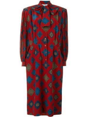 Платье с геометрическим принтом Jean Louis Scherrer Pre-Owned. Цвет: красный