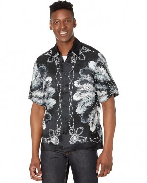 Рубашка Viscose Short Sleeve Shirt with Koh Phangan Print, черный Just Cavalli