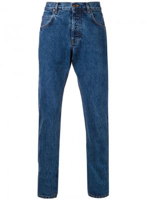 Классические узкие джинсы Patrik Ervell. Цвет: синий