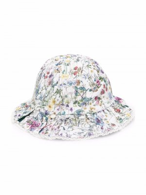 Floral-print bucket hat Tartine Et Chocolat. Цвет: белый