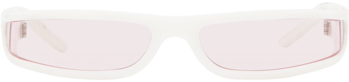 Белые противотуманные солнцезащитные очки Rick Owens