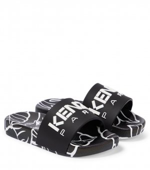 Резиновые сандалии с логотипом , черный Kenzo