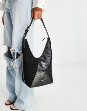 Черная сумка-портфель с отделением и логотипом -Черный цвет Steve Madden