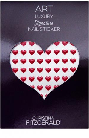 Наклейка для ногтей Красное сердечко (96 шт) Christina Fitzgerald. Цвет: бесцветный