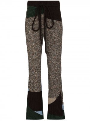 Трикотажные брюки Eckhaus Latta. Цвет: коричневый
