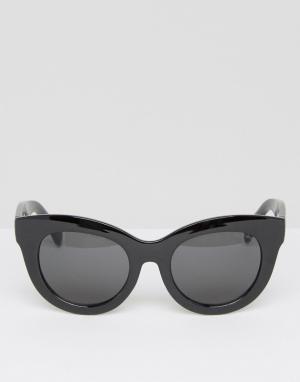 Большие черные солнцезащитные очки кошачий глаз Cheap Monday. Цвет: черный
