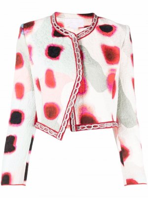 Patterned cropped jacket Genny. Цвет: красный