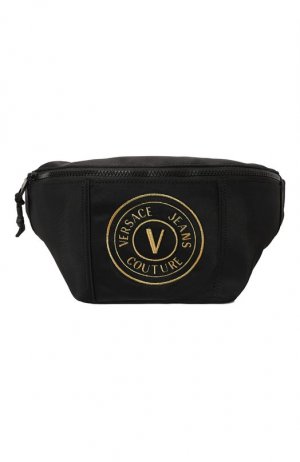 Текстильная поясная сумка Versace Jeans Couture. Цвет: чёрный
