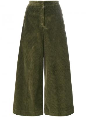 Расклешенные брюки Aspesi. Цвет: зелёный