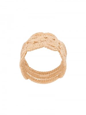 Кольцо в виде плетеной веревки Aurelie Bidermann. Цвет: золотистый