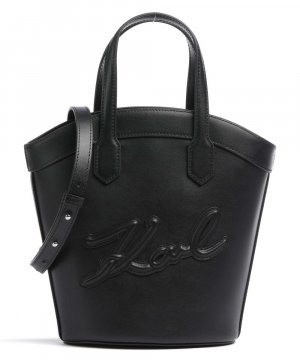Маленькая сумочка Signature Tulip из мелкозернистой яловой кожи. , черный Karl Lagerfeld