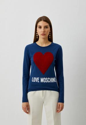 Лонгслив Love Moschino. Цвет: синий