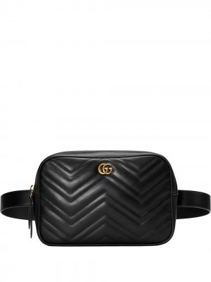 Поясная сумка GG Marmont Gucci. Цвет: черный